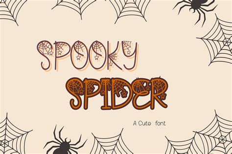 Spooky Spider Font by nstudio design · Creative Fabrica