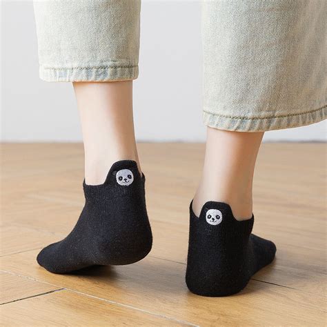 Chaussettes Languette Panda Fantaisie Et Color E Titeschaussettes