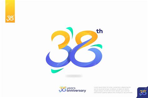 Premium Vector | Number 38 logo icon design 38th birthday logo number anniversary 38