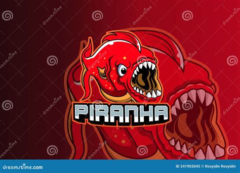 Piranha E Sport Logo Vector Stock Vector Illustration Of Carnivore