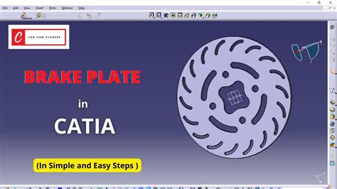 Catia Tutorial Catia Tutorial For Beginners In Brake Plate