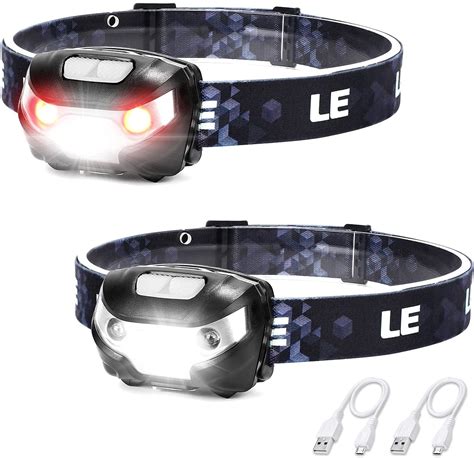 Lepro 2 Pack Led Headlamps With Rechargeable Battery L3200 High Lumen