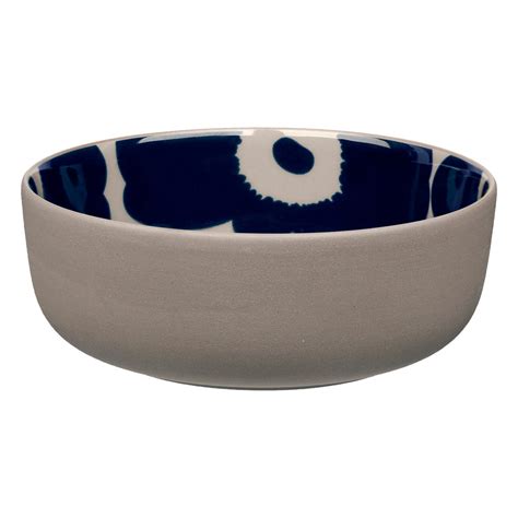 Marimekko Oiva Unikko Bowl 4 Dl Terra Dark Blue Pre Used Design