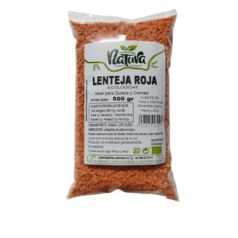 Lentejas Rojas BIO 500 Gr C Natura