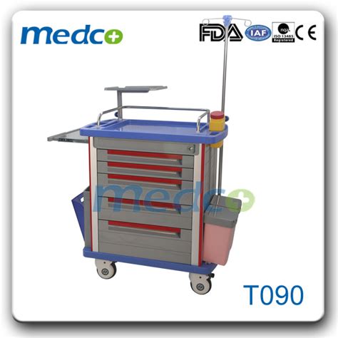 Medical Cart Abs Emergency Trolley Hospital Equipment China Emergency