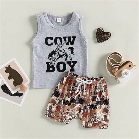 Baby Boy Cowboy Outfit Summer Western Clothes Set Baby - Etsy