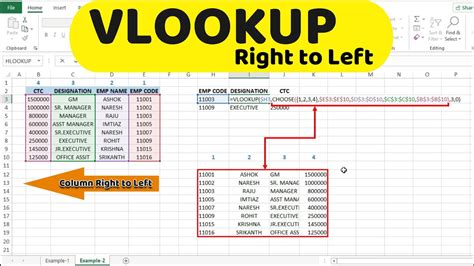 Vlookup Right To Left Vlookup Right To Left With Choose Function