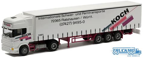 Awm Koch Transporte Scania Topline Curtain Tarpaulin Trailer