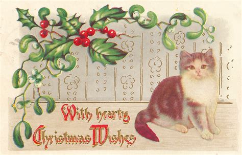 Antique Images: Free Christmas Clip Art: Vintage Christmas Clip Art with Holly, Mistletoe, and ...