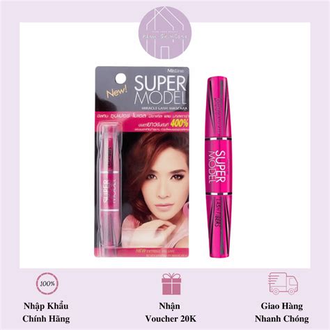 Mascara Mistine Super Model Miracle Lash Black Chuốt Mi 2 Đầu Thái