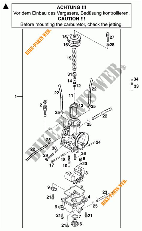 Carburateur Pour KTM 200 EXC JACKPINER De 1997 KTM