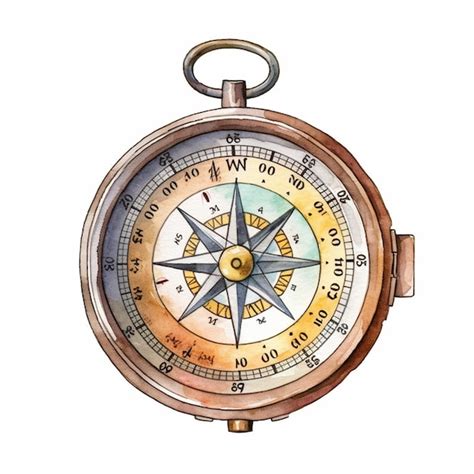 Premium Ai Image There Is A Compass With A Gold And Blue Face