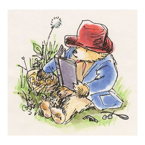 Paddington Limited Editions Reading In The Garden Unframed Limited