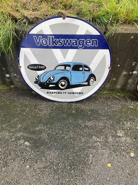 Volkswagen Enamel Sign Vintage - Etsy