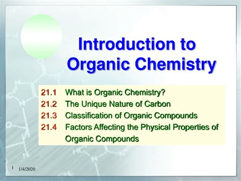 PPT Introduction To Organic Chemistry PowerPoint Presentation Free