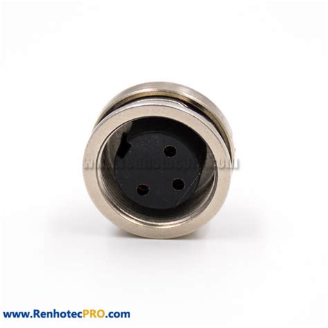 M16 Connector Female Socket 3 Pin A Coded Straight Solder Cup Cable