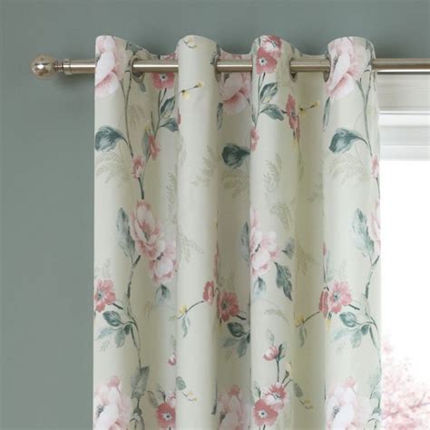 Catherine Lansfield Floral Trail Fully Lined Eyelet Curtains