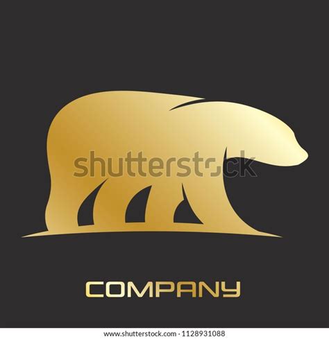 Golden Bear Logo Stock Vector (Royalty Free) 1128931088 | Shutterstock