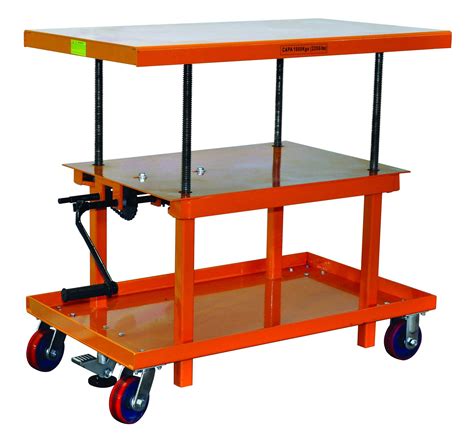 Bolton Tools Mechanical Hand Crank Hydraulic Lift Table 2200 Lb Mt2442