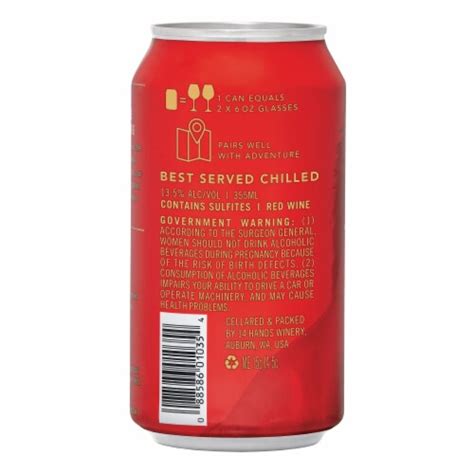 14 Hands Hot To Trot Red Blend Washington Red Wine Can 355 ML Kroger