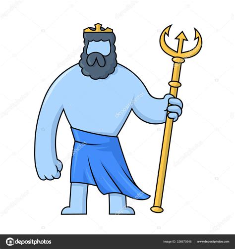 Poseidon antigo deus grego do mar tridente Mitologia Ilustração