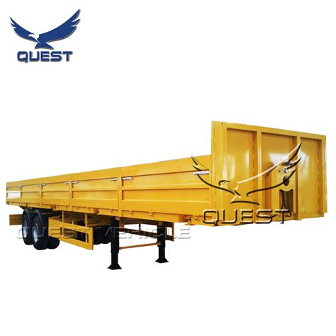 Ton Axles Side Wall Side Board Side Drop High Bed Semi Trailer