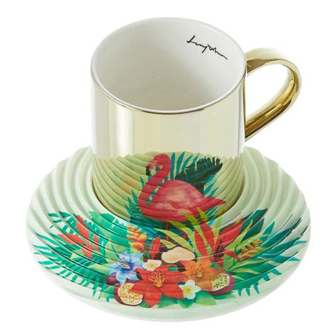 Luycho On Flowers Series Mirror Reflection Cup Set _ Flamingo (250ml ...