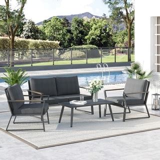 Outsunny 4 Piece Patio Furniture Set - Bed Bath & Beyond - 39870386