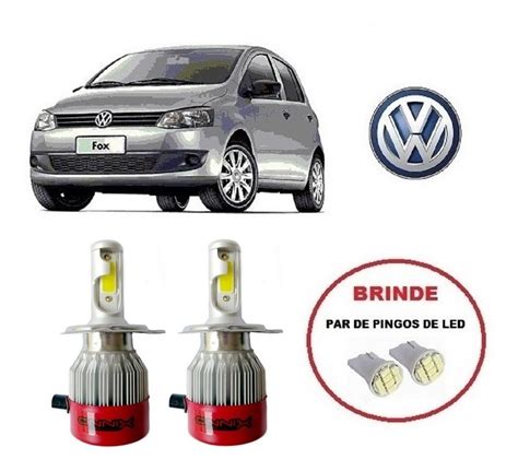 Kit Super Led Farol Alto E Baixo Volkswagen Fox Foco Simples Mercado