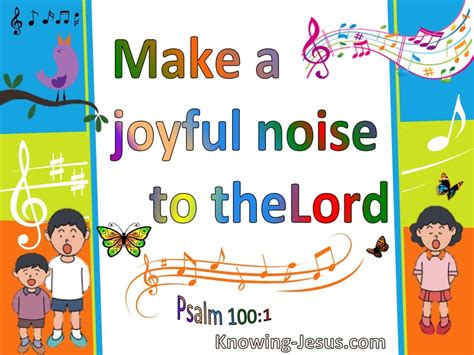 Psalm 100 1 Make A Joyful Noise To The Lord All Ye Lands White