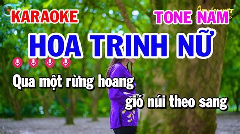 Karaoke Hoa Trinh Nữ Tone Nam E Nhạc Sống Tuấn Kiệt YouTube