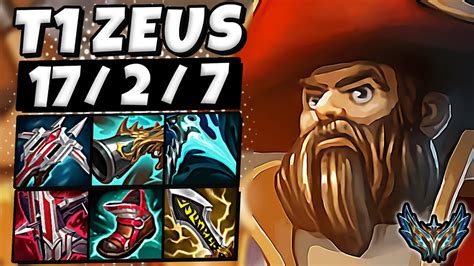 T1 Zeus Gangplank Vs Singed Top Patch 1215 Korea Challenger Youtube