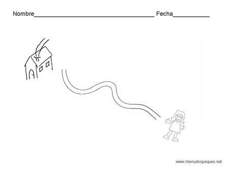 Encuentra El Camino Hasta La Casita Fichas Grafomotricidad