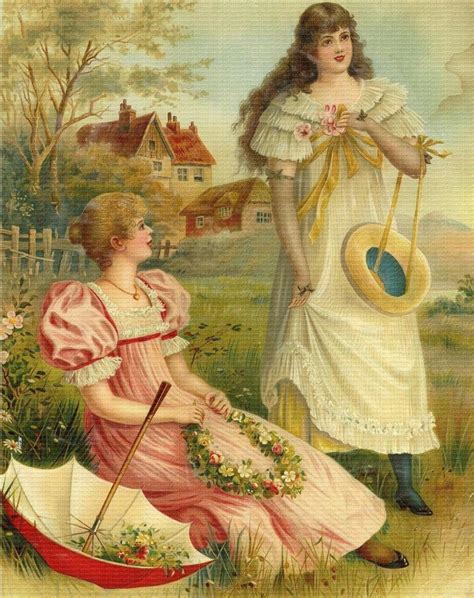 Beautiful Artistic Vintage Art Digital Reprint Vintage Victorian