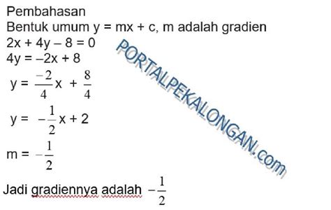 Latihan Soal Penilaian Harian Matematika Kelas 8 Smp Mts Persamaan Garis Lurus Part 6 Dan Kunci