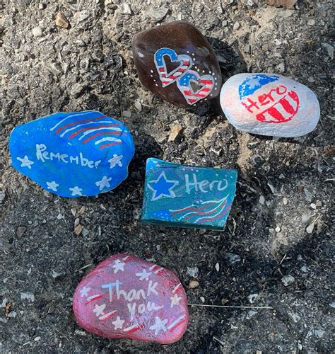 Memorial Day Painted Rocks Painted Rocks Memorial Day Rock