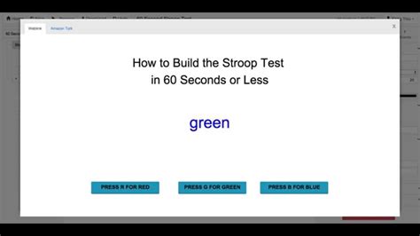 How To Create The Stroop Test In 60 Seconds Or Less YouTube