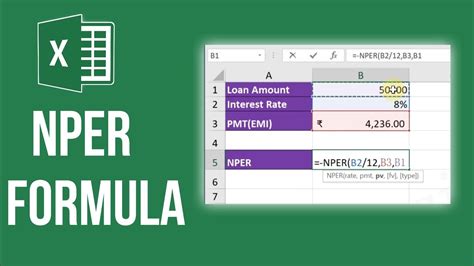 How To Use Nper Formula In Excel Nper Raj Computers Raj Sir Youtube