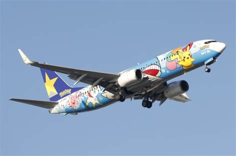 「ピカチュウジェットbc 2号機」特別塗装機 スカイマーク 737 800 Ja73ng ガイド Flyteamフライチーム