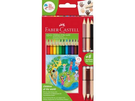 Kleurpotloden Faber Castell driekant set à 12 3 stuks assorti