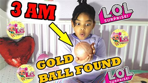 LOL SURPRISE DOLLS CONFETTI POP UNBOXING AT 3 AM GOLD BALL ULTRA RARE