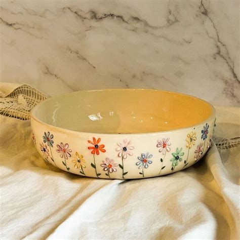 Love In Pottery On Instagram Beautiful Ceramic Floral Bowl By