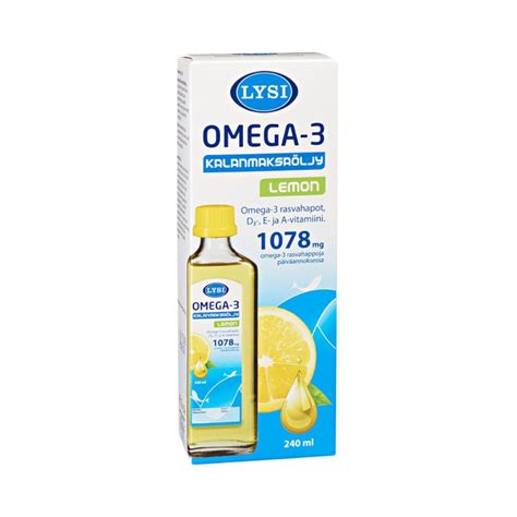 Lysi Omega 3 Lemon KalaÖljy 240 Ml