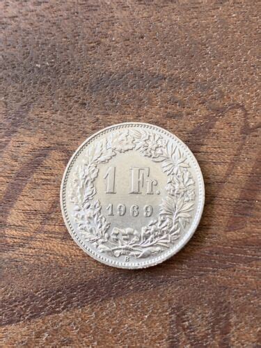 Switzerland Helvetia 1969 1 One Franc Coin 1Fr Swiss EBay