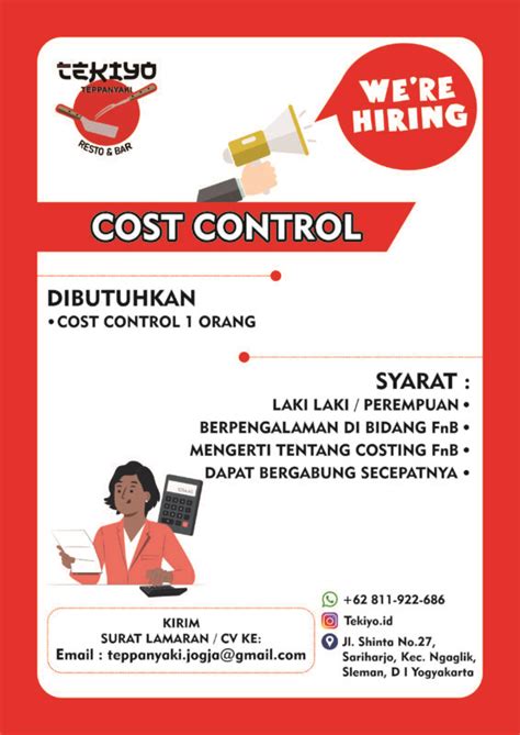 Lowongan Kerja Cost Control Di Tekiyo Teppanyaki Lokerjogja Id