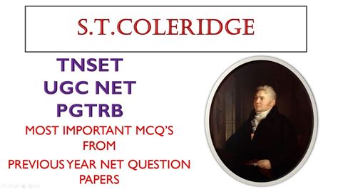 S T COLERIDGE MOST IMPORTANT MCQS Assistantprofessor Pgtrbenglish