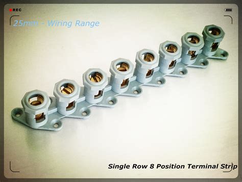 25mm 8 Way Single Row Terminal Block 8 Pole Single Row Terminal