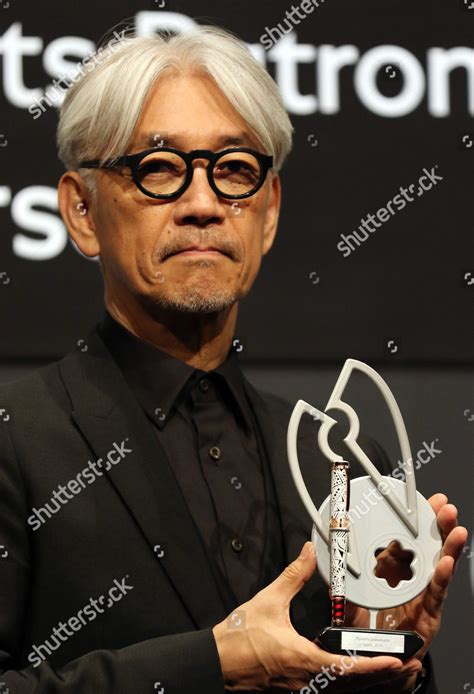 Japanese Composer Ryuichi Sakamoto Member Yellow Editorial Stock Photo