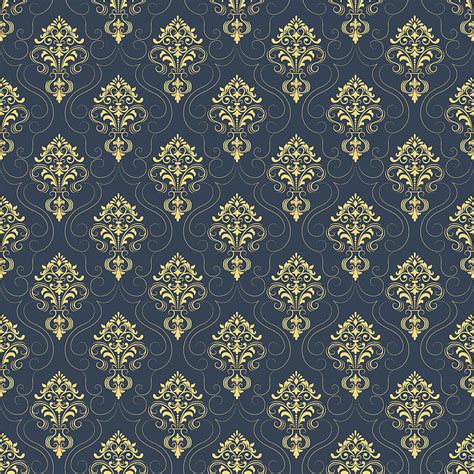 Hd Wallpaper Blue And Brown Floral Wallpaper Vector Texture