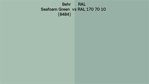 Behr Seafoam Green 8484 Vs RAL RAL 170 70 10 Side By Side Comparison